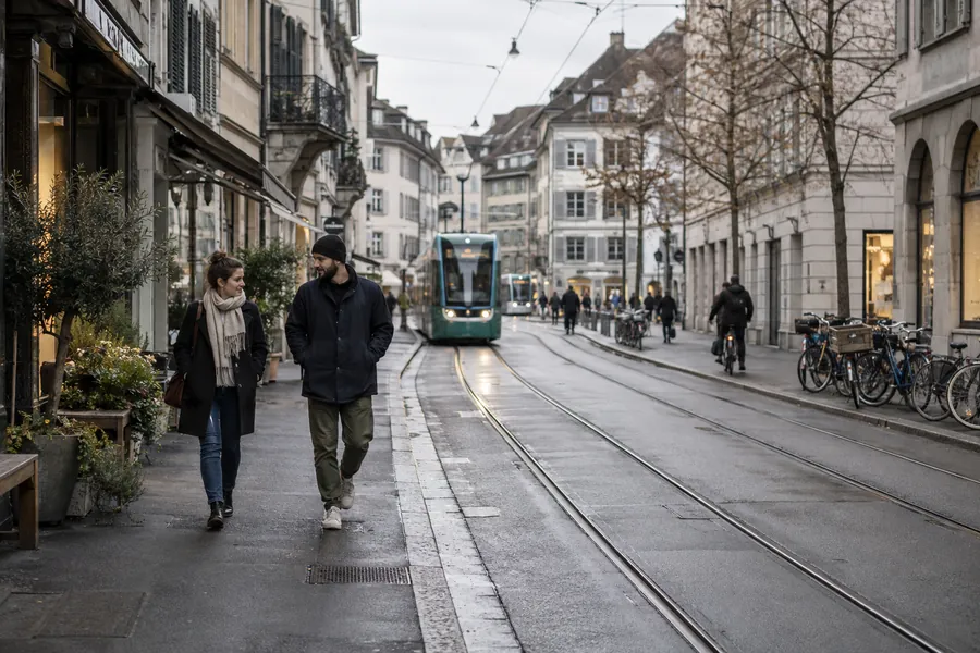 Alltagsszene in Schweiz